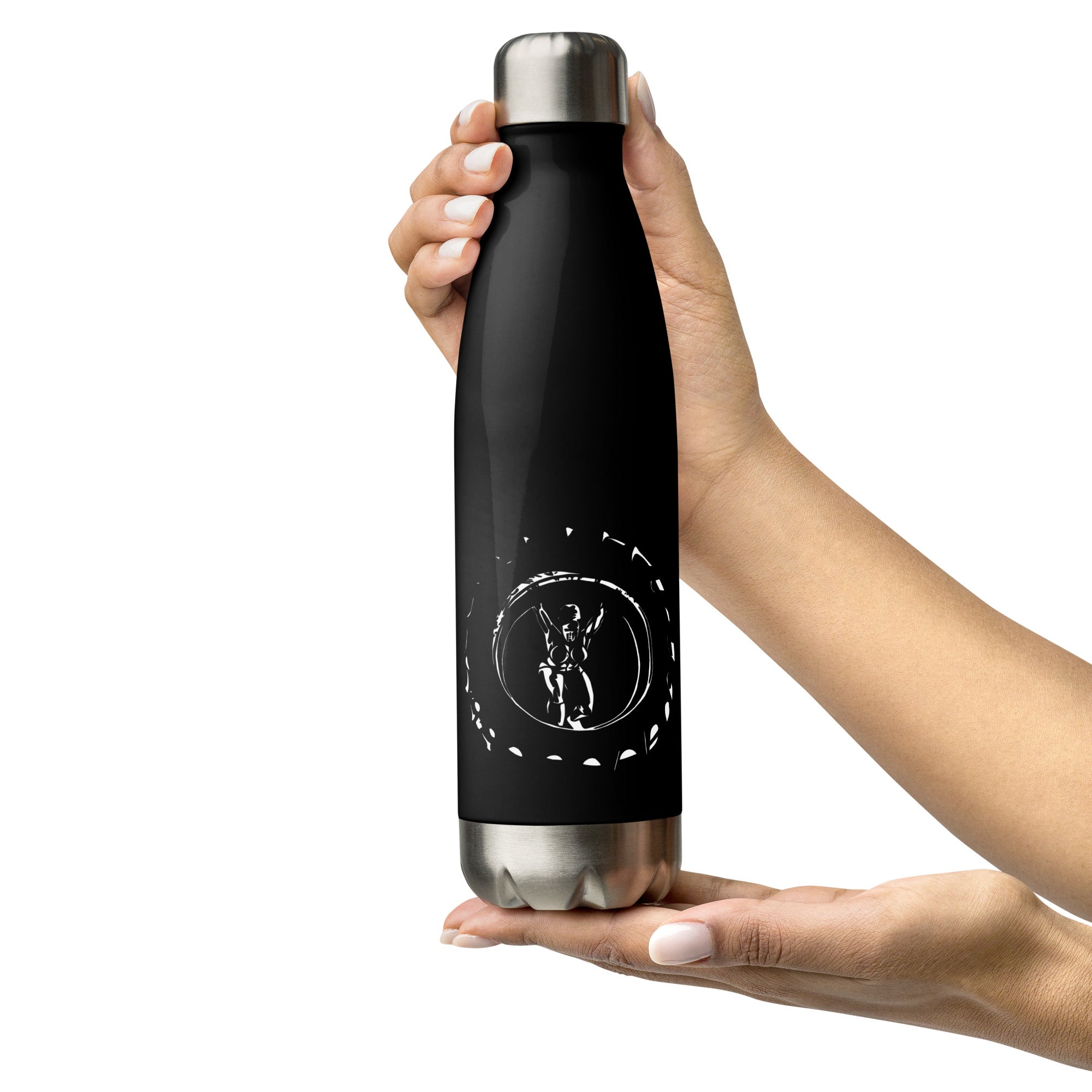 Stainless Steel Water Bottle: Crossfit Wheel - Fitness Collection