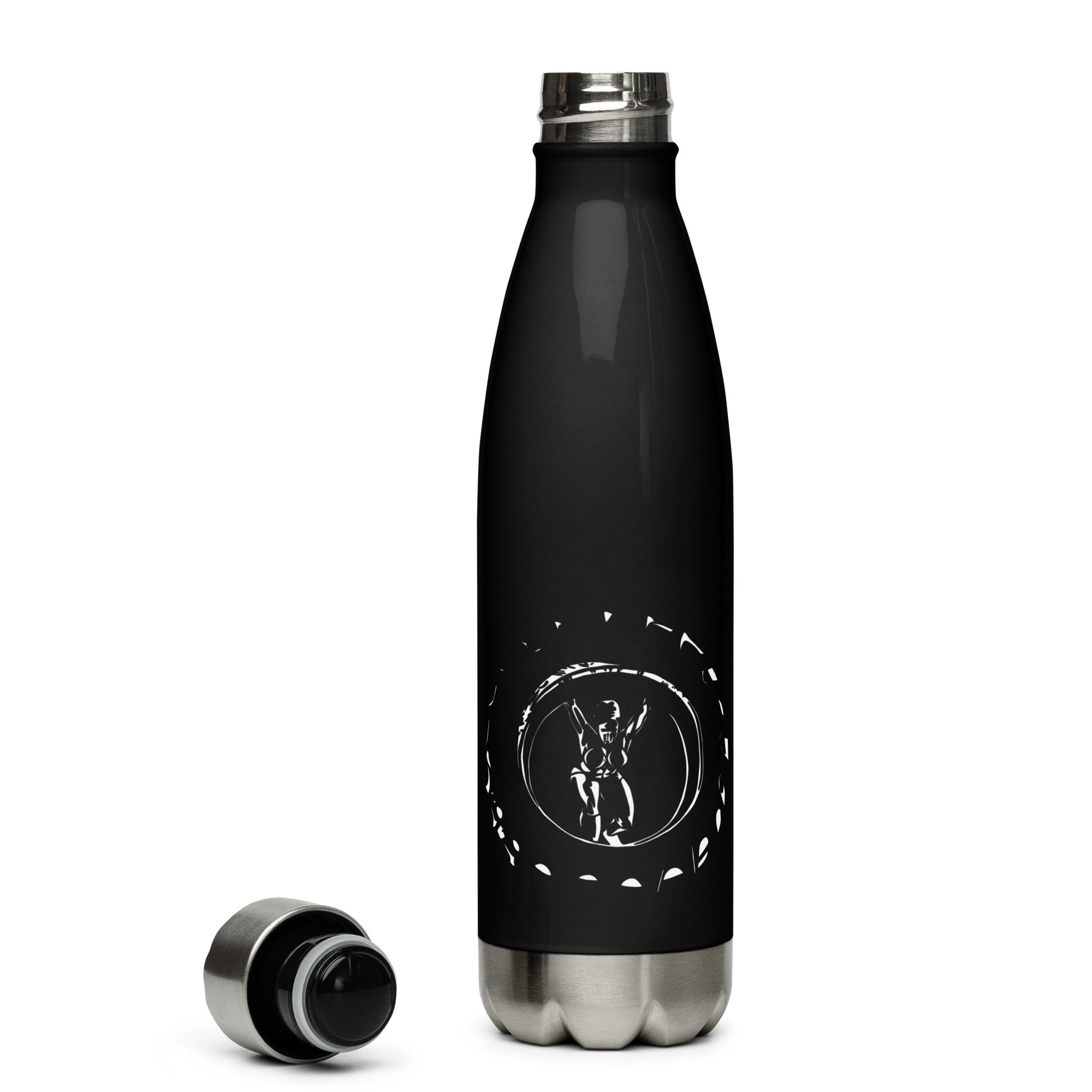 Stainless Steel Water Bottle: Crossfit Wheel - Fitness Collection