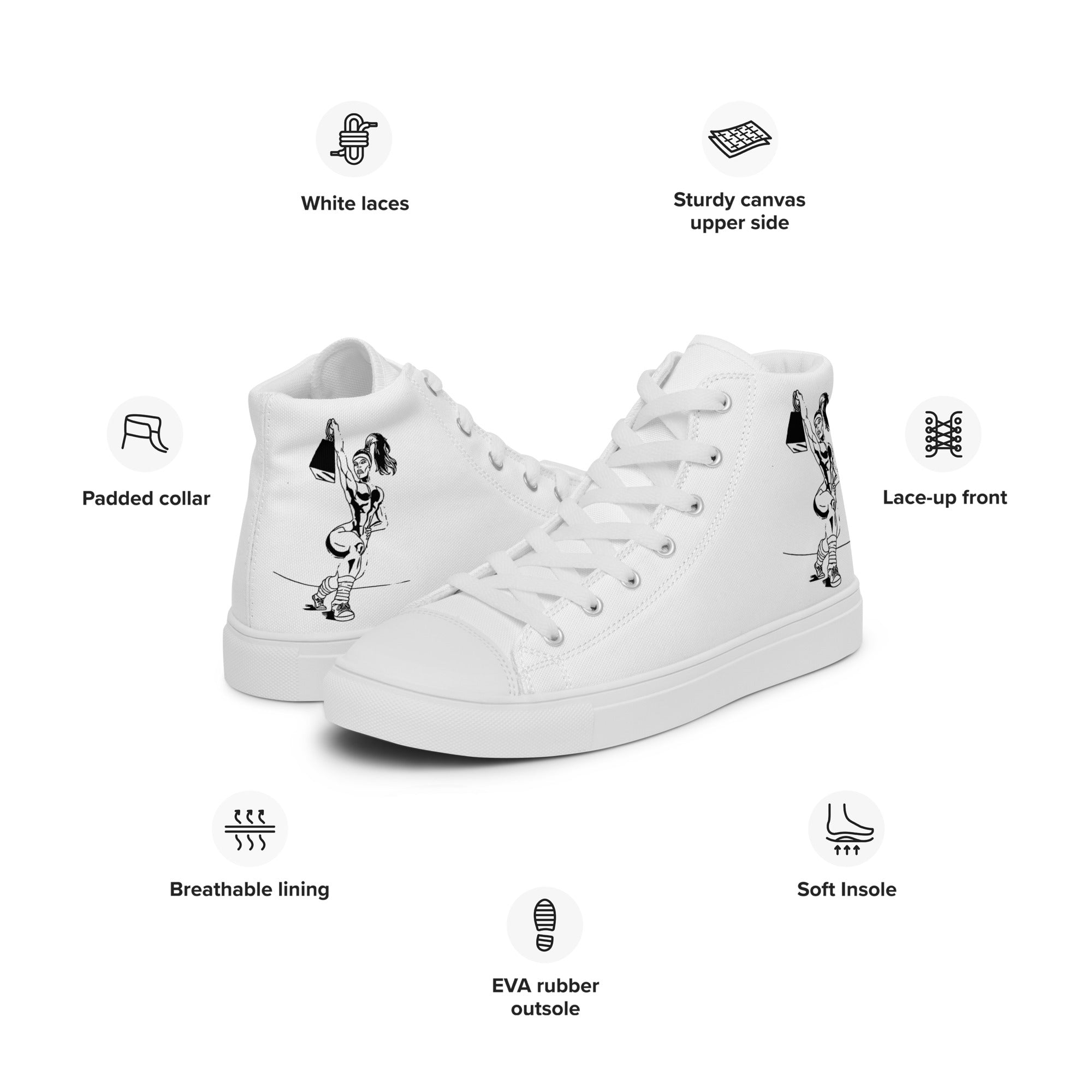 Women’s high top canvas shoes: Power Fit - Fitness Collection